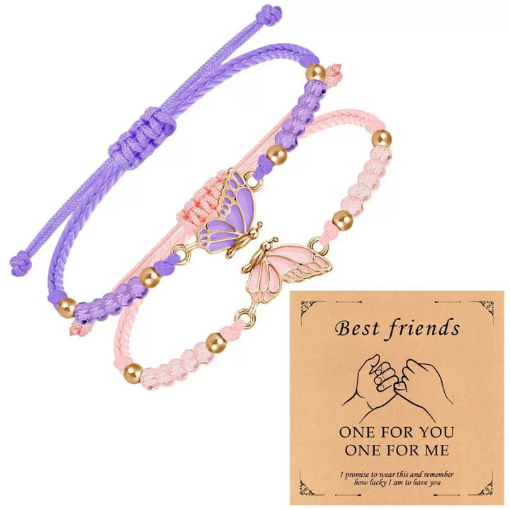 Butterfly Charm Necklace and Bracelet Set Stornfield