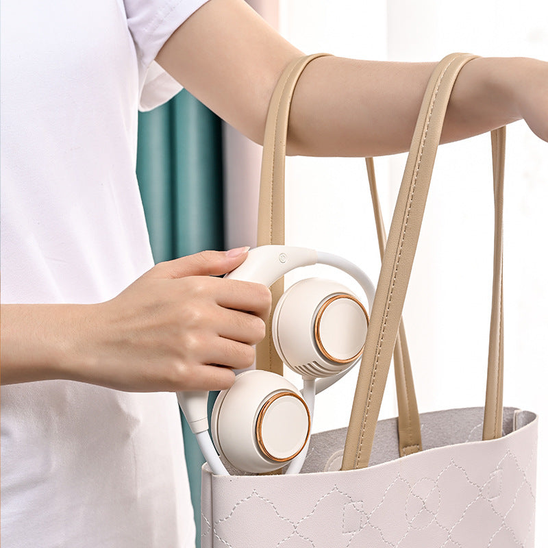 Cooling hands-free wearable neck fan with dual adjustable air outlets USB-C rechargeable Stornfield