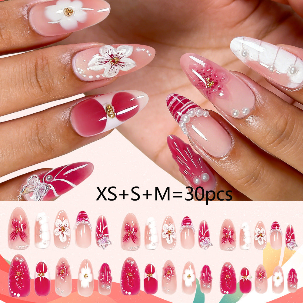 Decorative Floral Press-On Nail Art Collection Stornfield