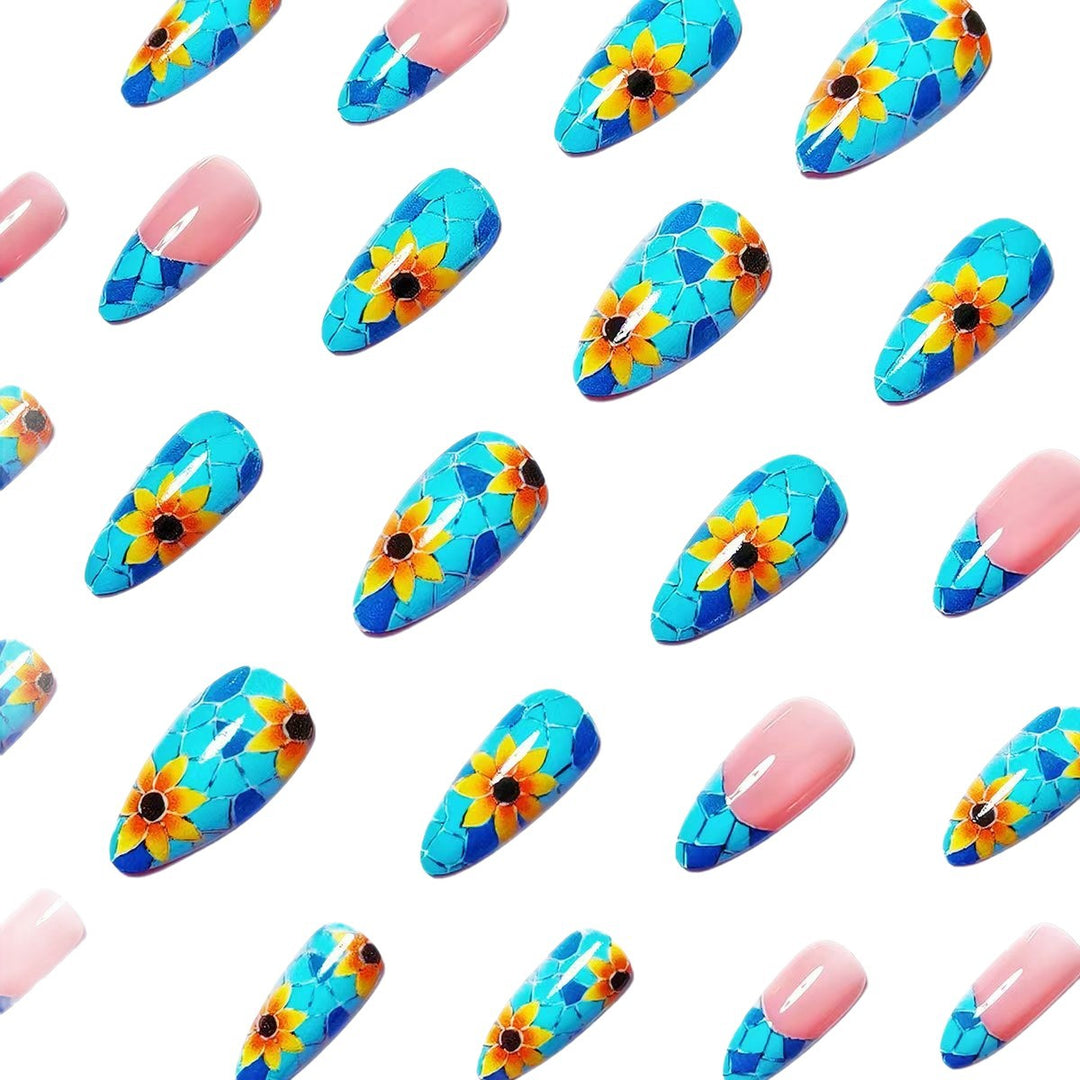 Artificial nails in creative mosaic design Stornfield