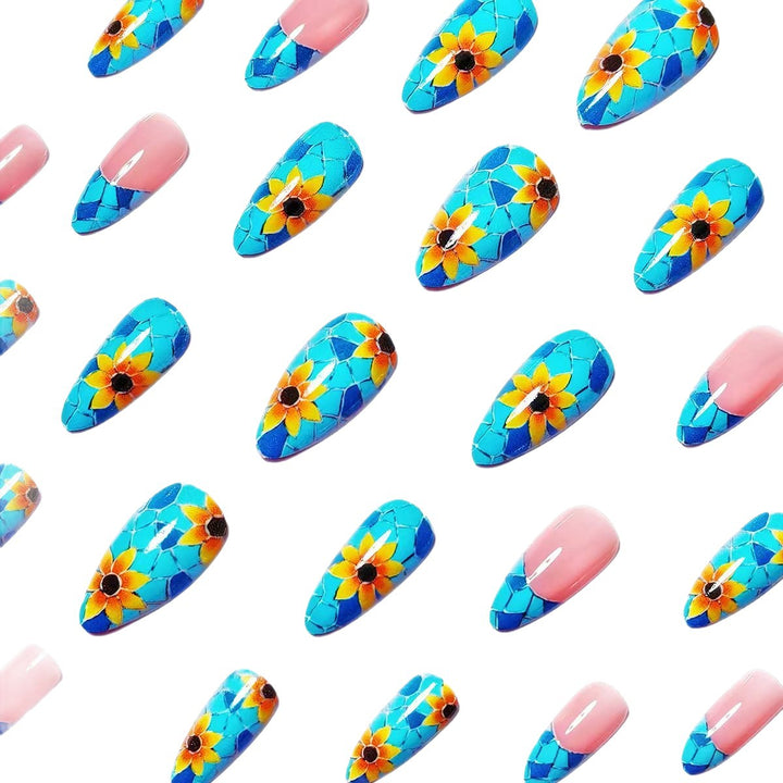 Artificial nails in creative mosaic design Stornfield