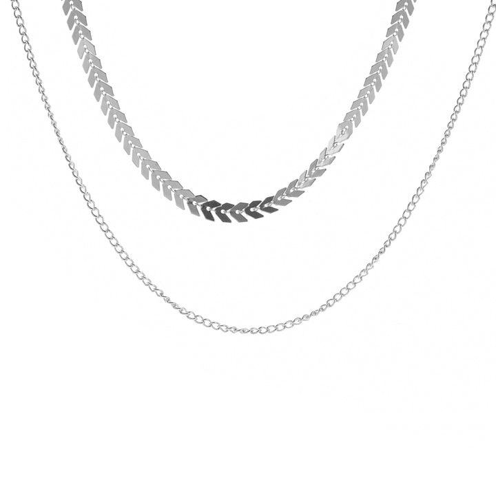 Layered Chevron Chain Necklace Stornfield