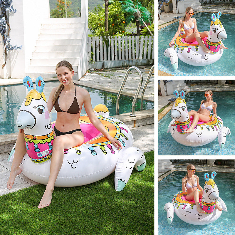 Women Inflatable Llama Swimming Pool with Seating Comfort Stornfield