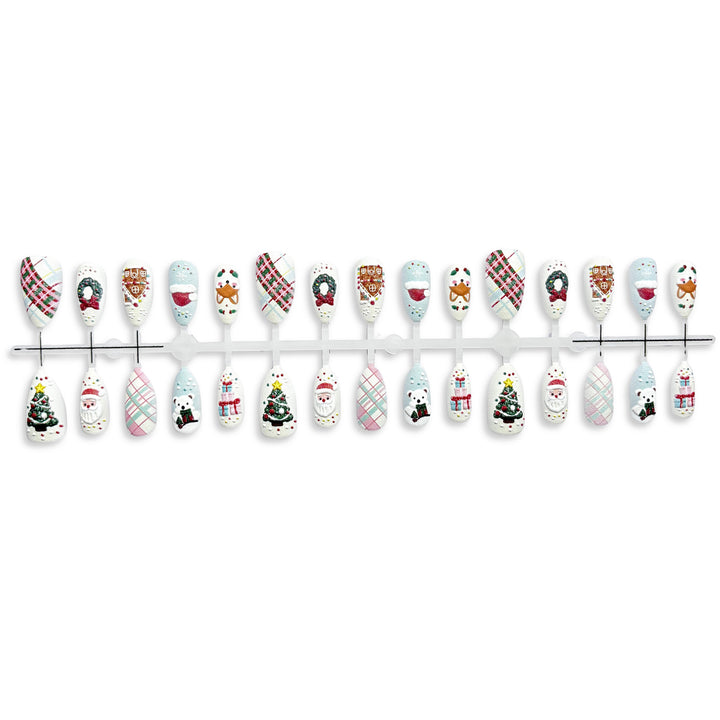 Festive Seasonal-Themed Press-On Nail Art Set