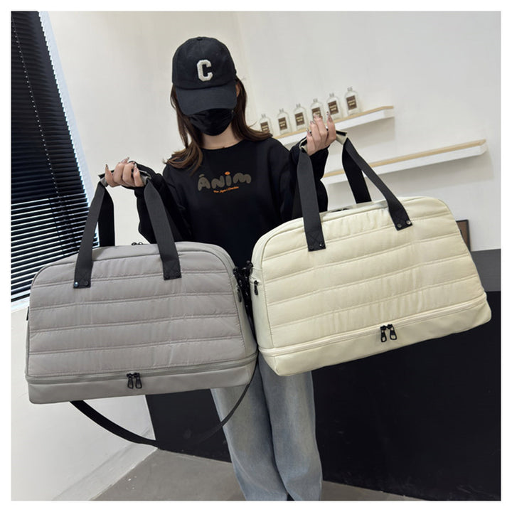 Large Capacity Quilted Travel Duffel