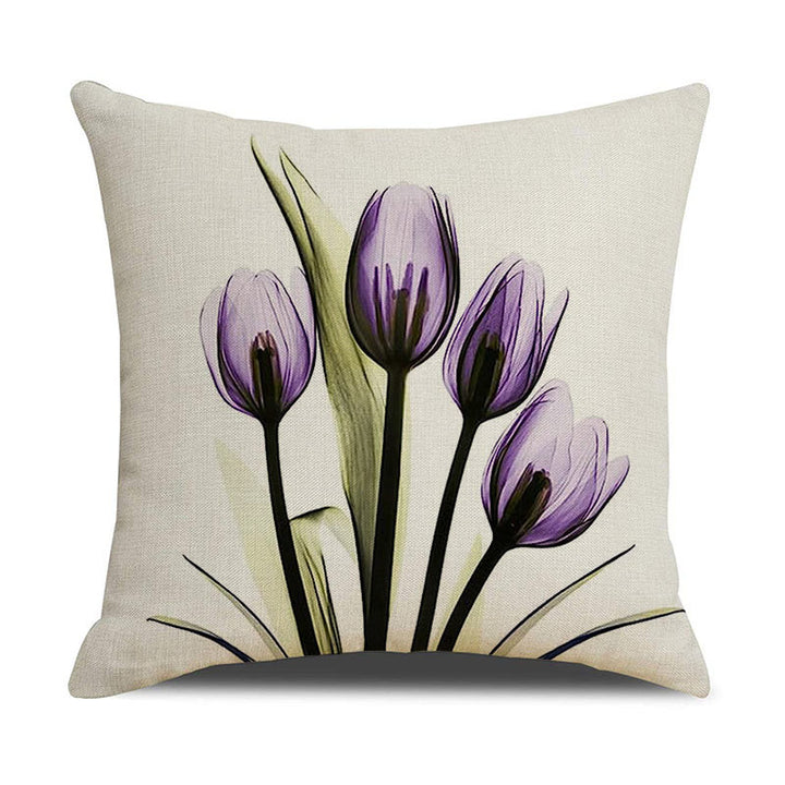 Artistic Floral Throw Pillow