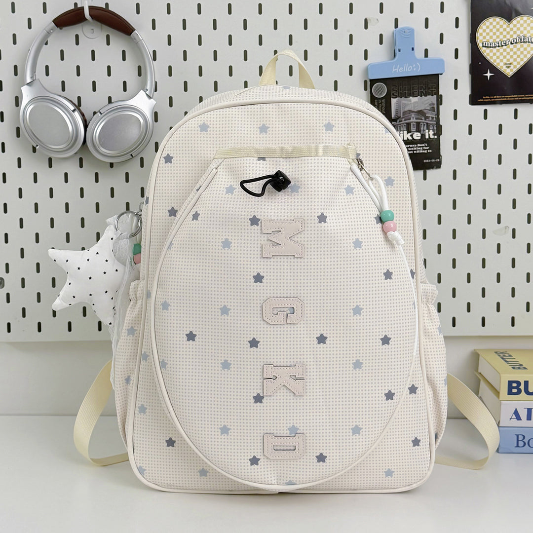 Star-Patterned Casual School Backpack Stornfield