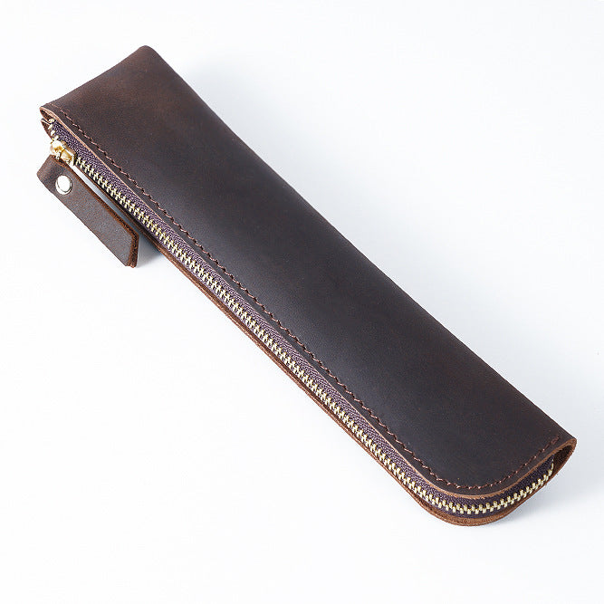 Leather Zippered Pencil Case  1790590109