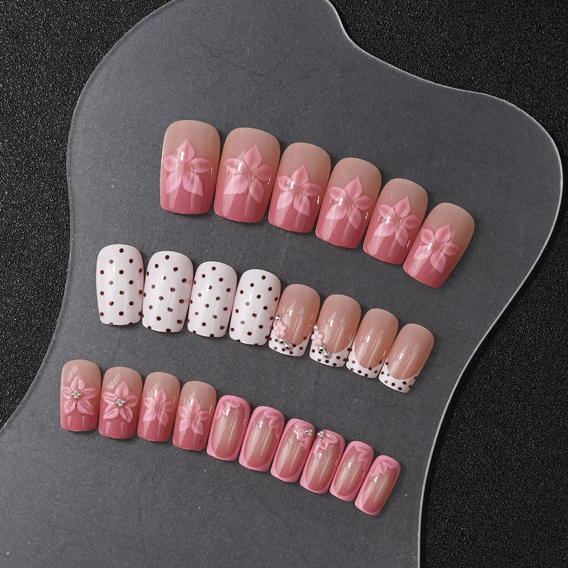 Floral Embellished Press-On Nail Set Stornfield