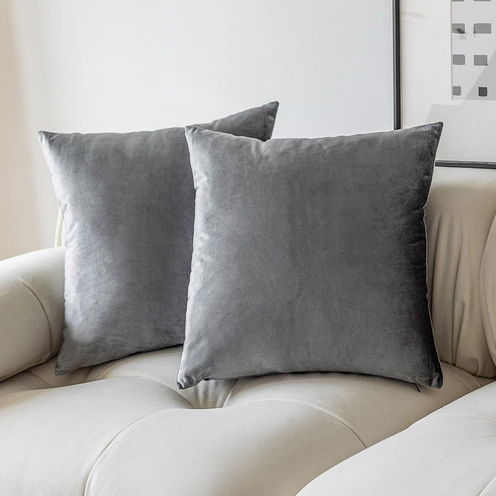 Plush Velvet Lumbar and Square Throw Pillow Covers