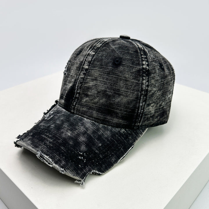 Men's Distressed Denim Baseball Hat Stornfield