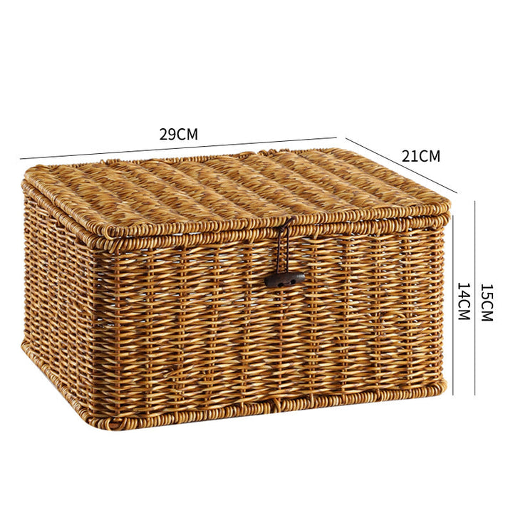 Handcrafted Rectangular Wicker Storage Box Stornfield