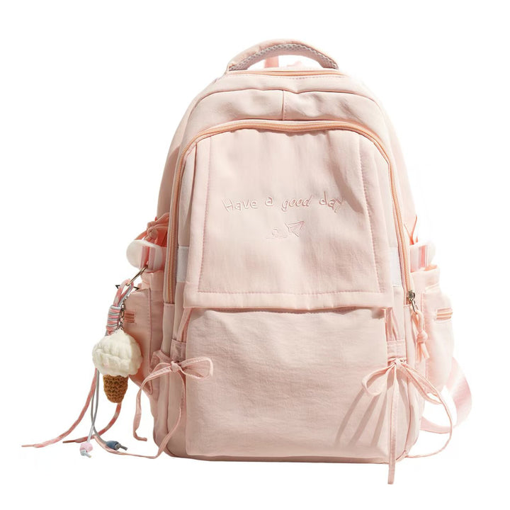 Backpack with Structured Design and Charming Inscription Stornfield