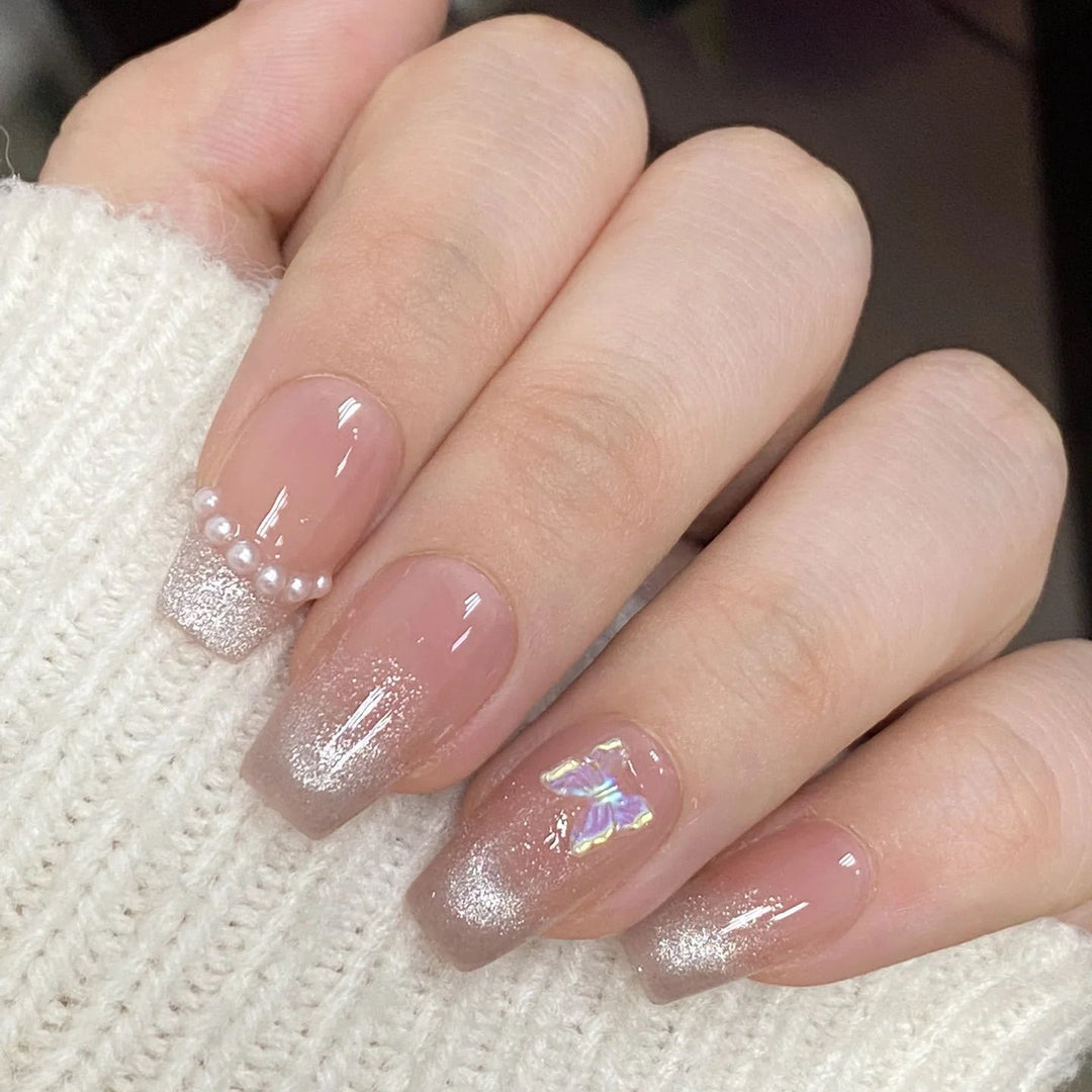 Glossy Gradient Press-On Nail Extensions Stornfield