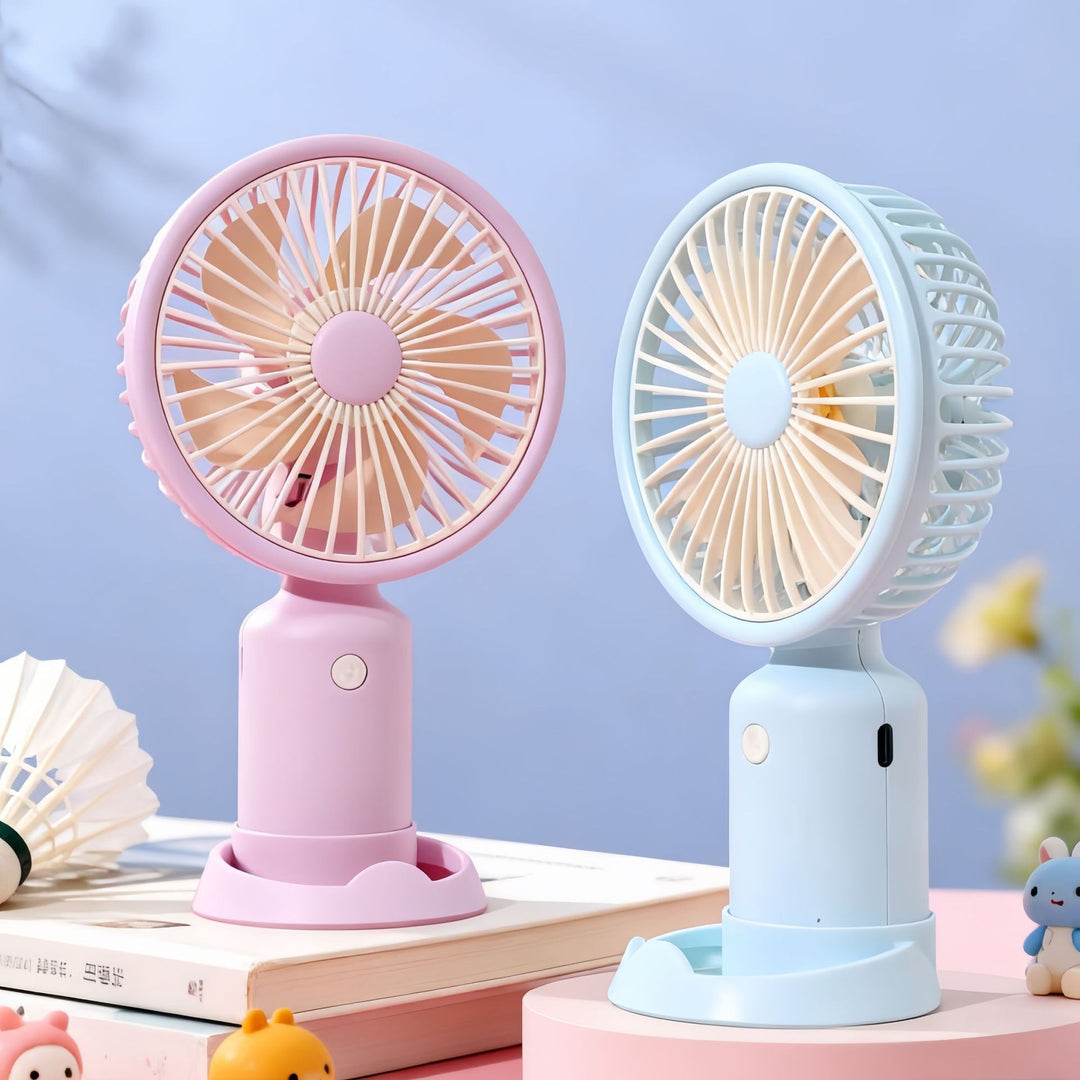 Women's portable USB table fan with powerful battery technology and flexible design Stornfield