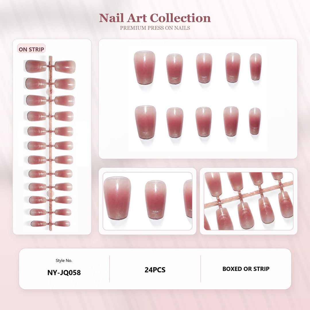 Premium Press-On Nails with Metallic Shine Stornfield