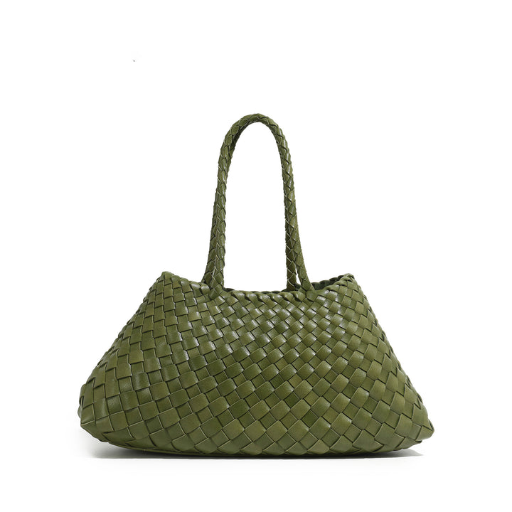 Handcrafted Woven Leather Tote Stornfield