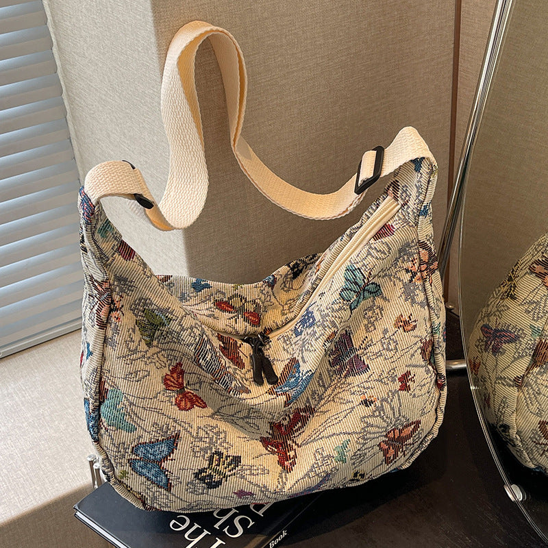 Decorative Floral Patterned Sling Bag