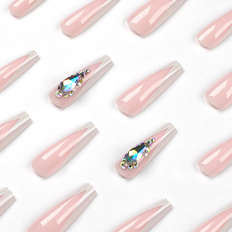 Artful nail extensions with elegant glitter accents Stornfield