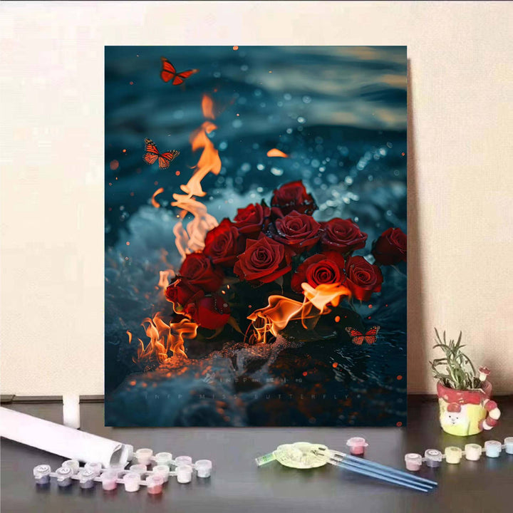 Floral Fantasy Paint by Numbers Wall Art Stornfield