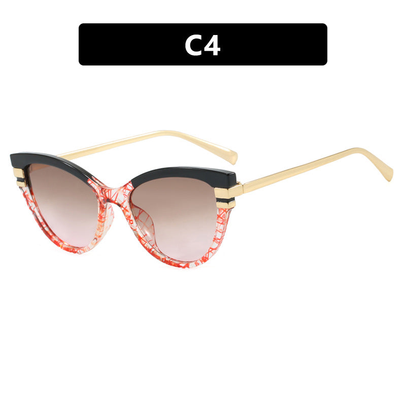 Ladies Cat-Eye Sunglasses with Elegant Metal Accents Stornfield