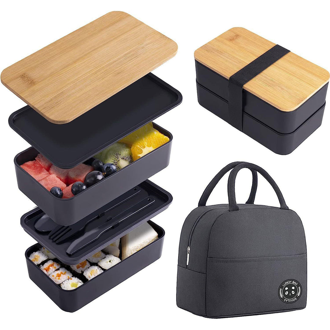 Eco-Friendly Double-Layered Bento Lunch Box