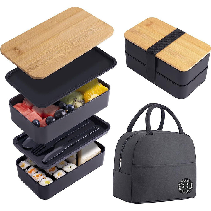 Eco-Friendly Double-Layered Bento Lunch Box