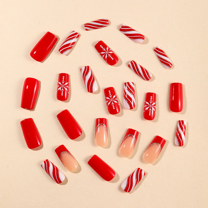 Festive Winter-Themed Nail Art Design Stornfield
