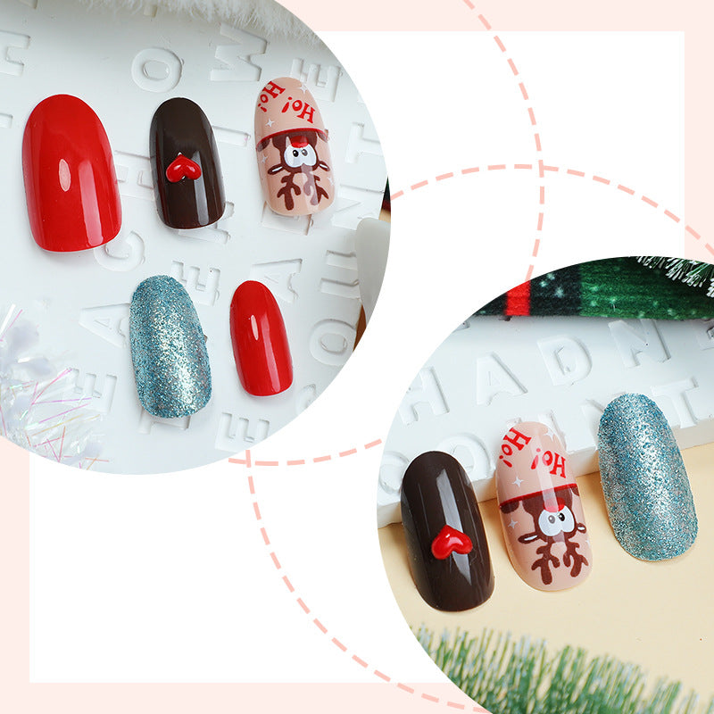 Artistic Holiday-Themed Press-On Nails Kit Stornfield