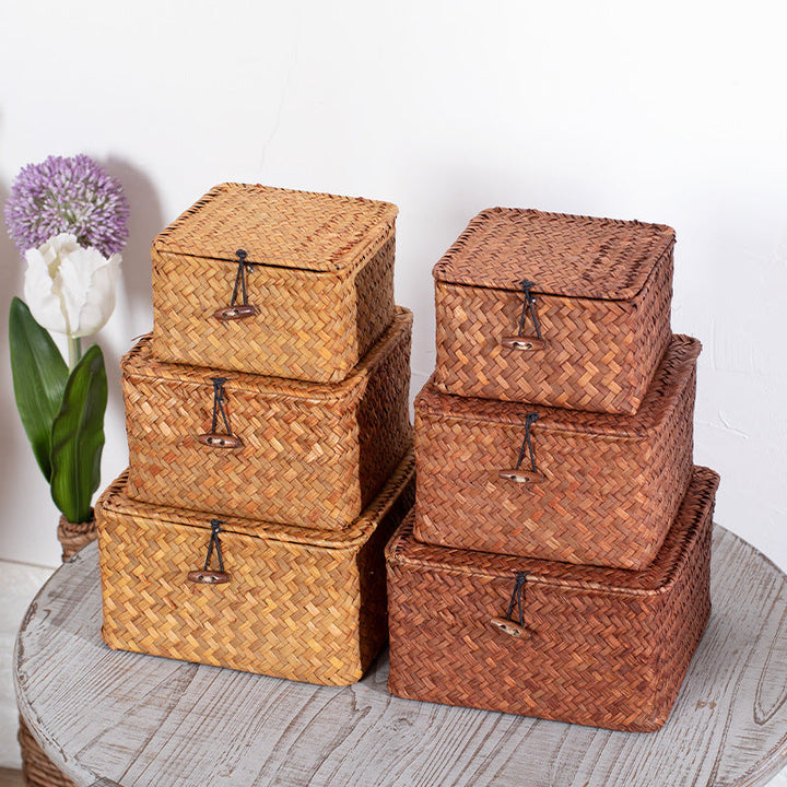 Handwoven Storage Box with Lid Stornfield