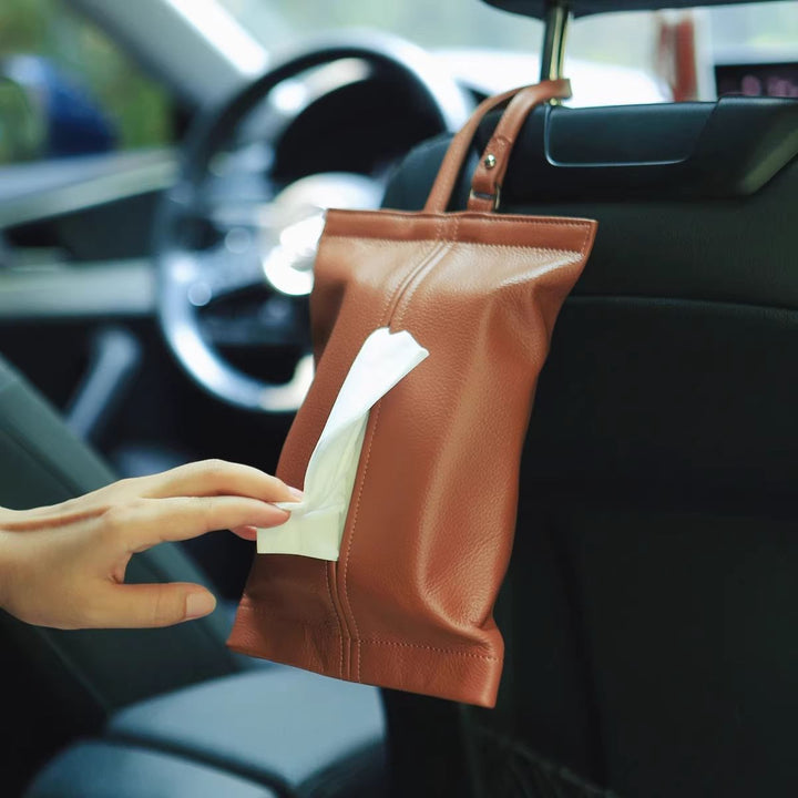 Stylish Leather Tissue Holder Stornfield