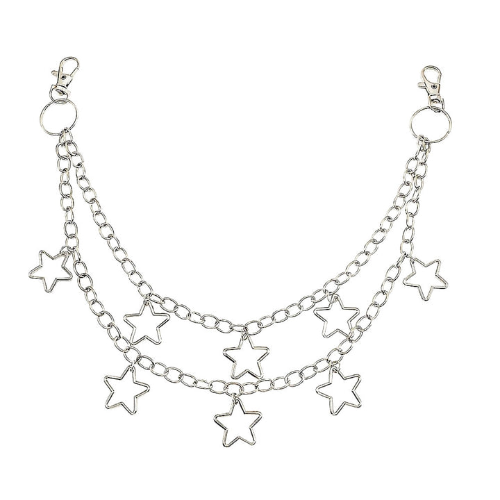 Fashionable chain belt with star pendants Stornfield