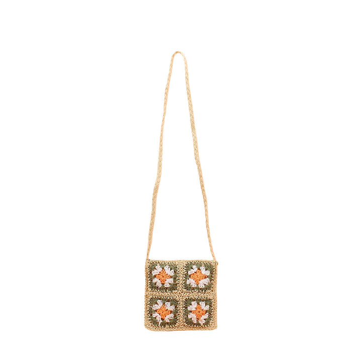 Shoulder bag with hand-crocheted floral pattern Stornfield