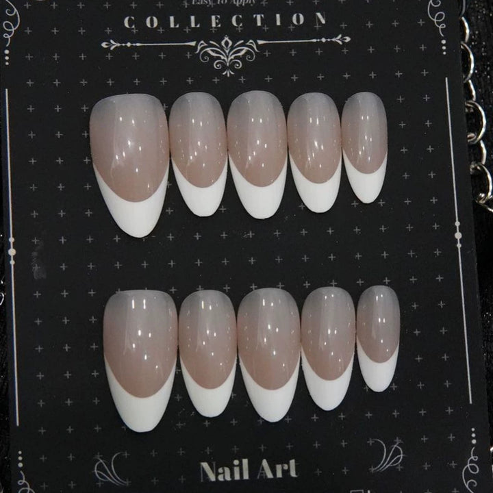Elegant French Tip Press-On Nails