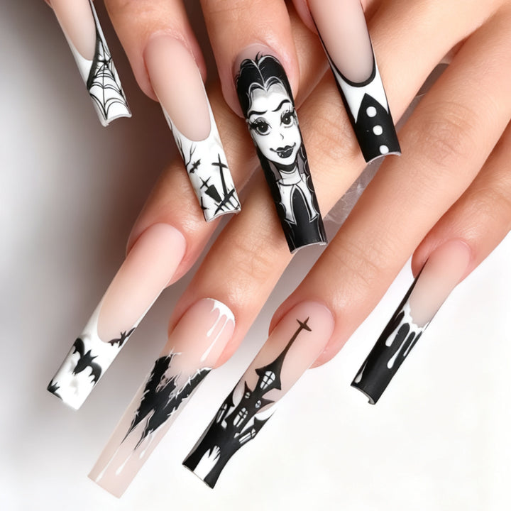Gothic-Themed Press-On Nails Stornfield