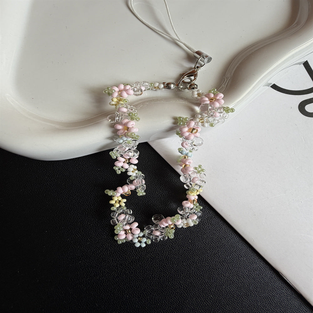 Beaded Floral Charm Necklace Stornfield