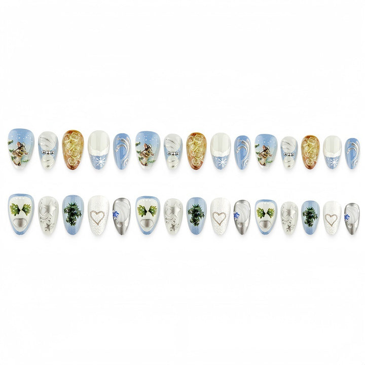 Creative Nail Design Set with Winter Motifs Stornfield