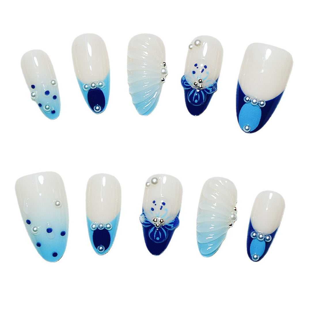 Decorative Press-On Nail Art Set with 3D Accents Stornfield