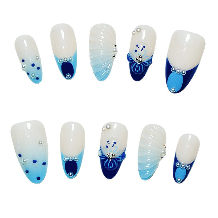 Decorative Press-On Nail Art Set with 3D Accents Stornfield