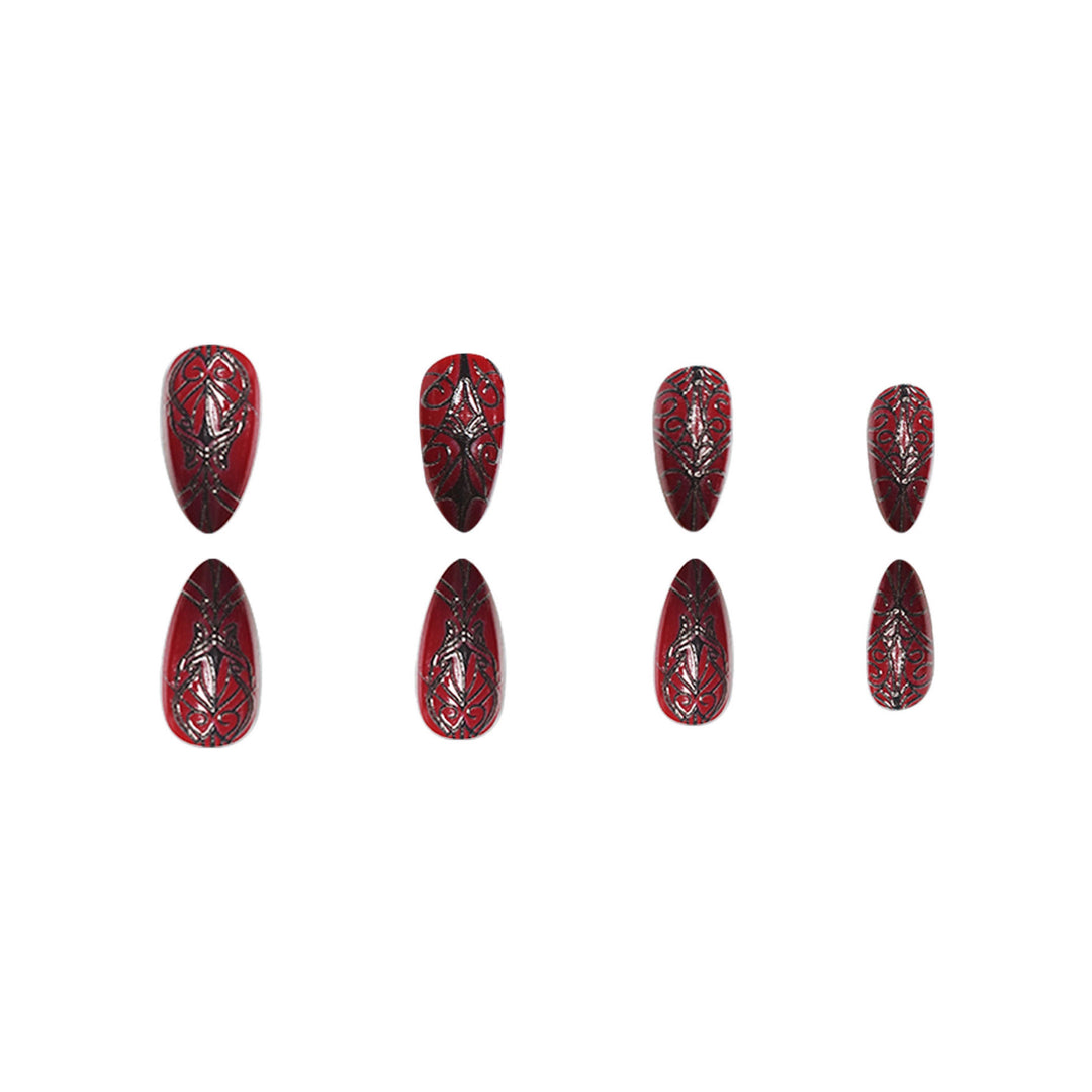 Gothic-Inspired Stiletto Press-On Nail Extensions Stornfield