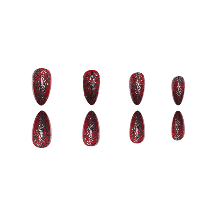 Gothic-Inspired Stiletto Press-On Nail Extensions Stornfield