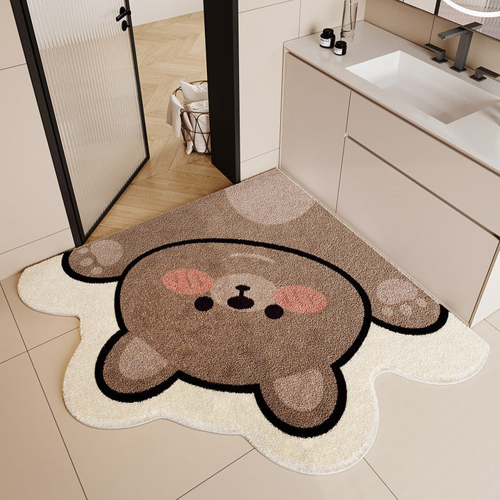 Cartoon Bunny-Shaped Bath Mat