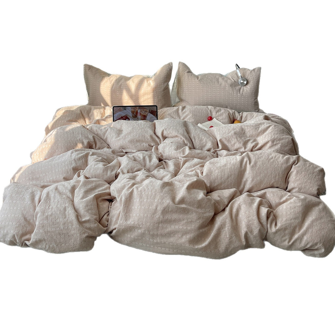 Textured Linen Duvet Cover Set