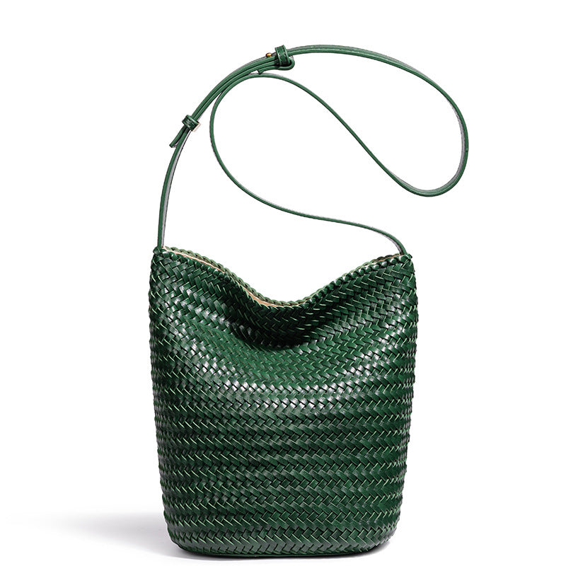 Handwoven Leather Bucket Bag Stornfield