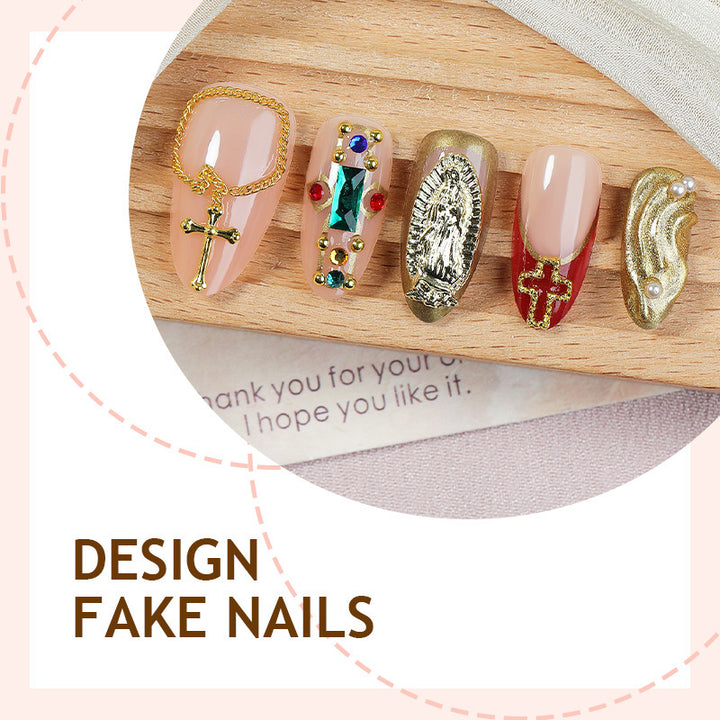 Artificial nail set with luxurious 3D embellishments Stornfield