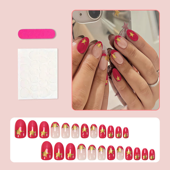 Artificial nail set with creative star design Stornfield