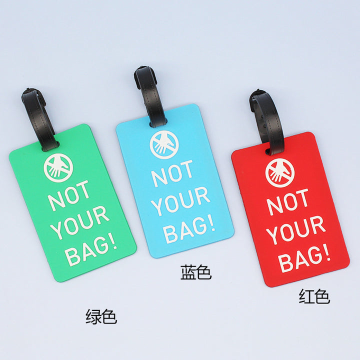 Unisex Luggage Tag with Humorous Statement Bowlift