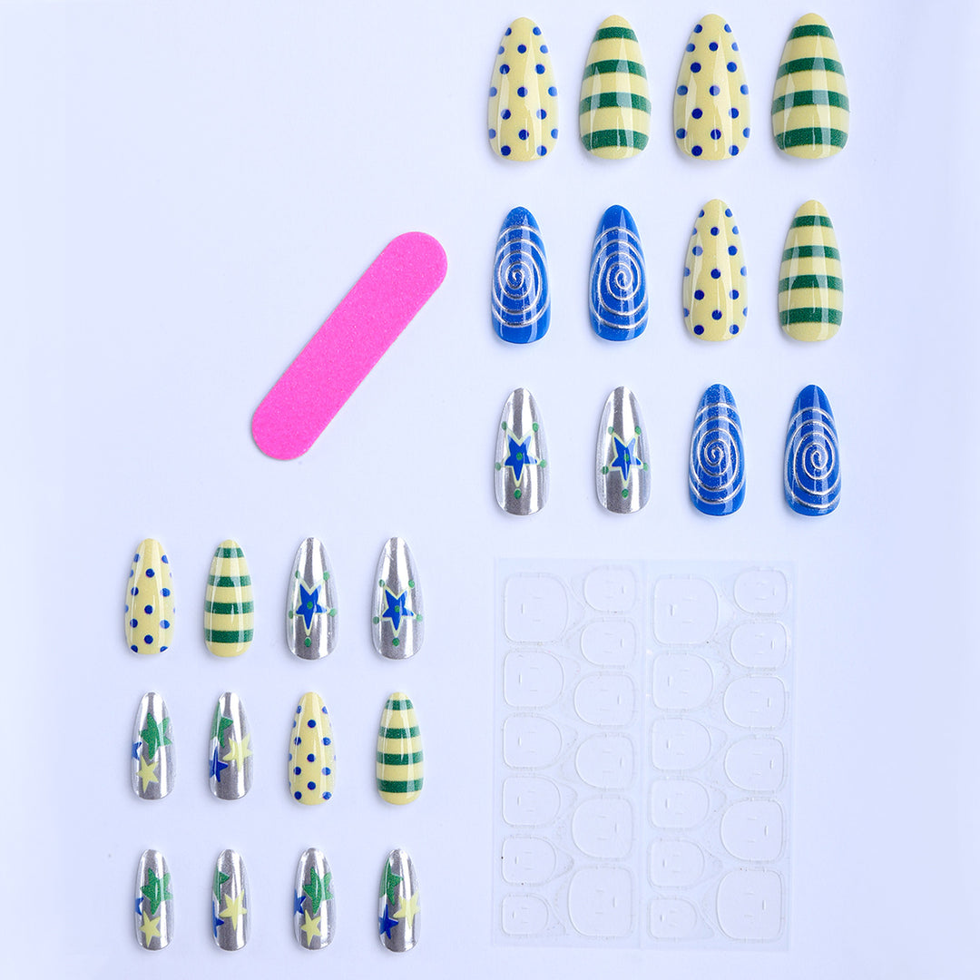 Artificial Nails in Creative Pattern Mix Stornfield