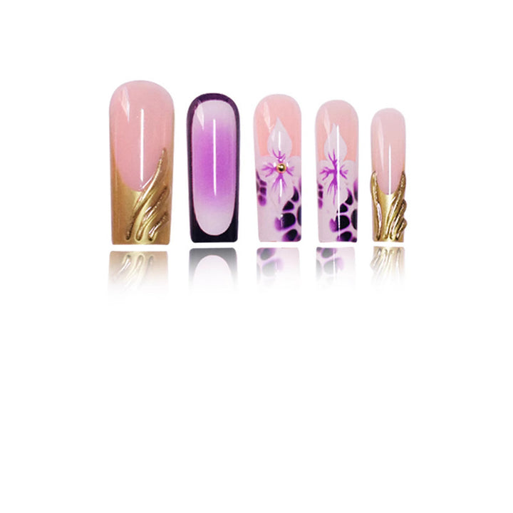 Floral Acrylic Nail Art Extensions Stornfield