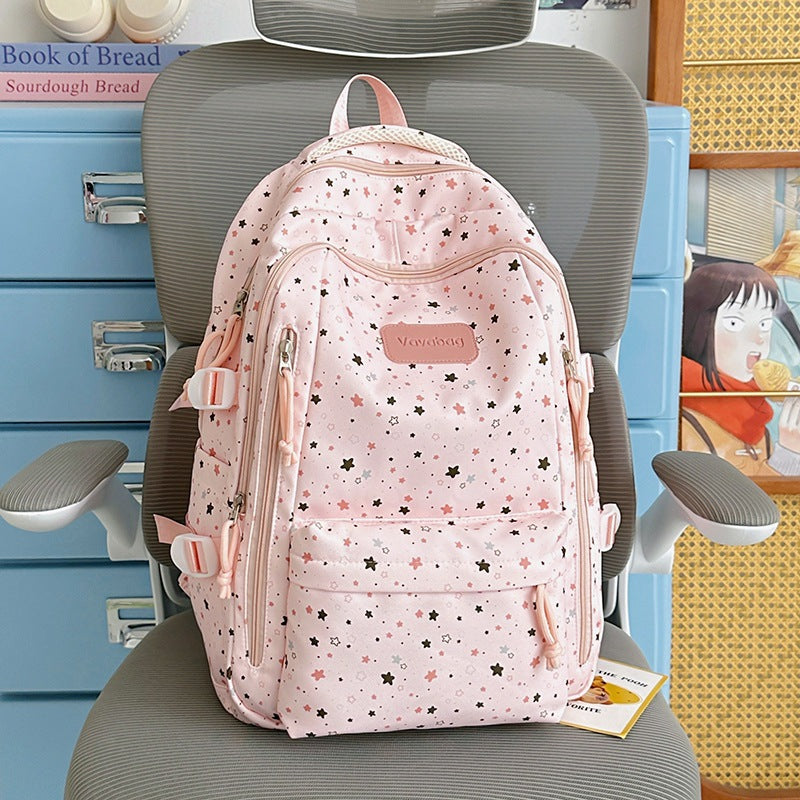 Star-Print Multi-Pocket Backpack Stornfield